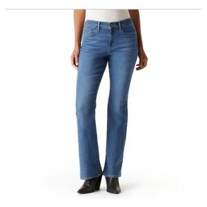 Levi's Women's Mid Wash Blue Denim Mid Rise Bootcut Jeans Size 10